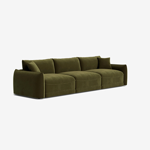 Sofá <span class=keywords><strong>de</strong></span> Tela, Sofá Grande para Sala <span class=keywords><strong>de</strong></span> Estar, Apartamento <span class=keywords><strong>en</strong></span> <span class=keywords><strong>Alquiler</strong></span>, Casa <span class=keywords><strong>de</strong></span> Huéspedes, Estilo Retro, Multisentador, Se Puede Personalizar el Tamaño - Product Image 2