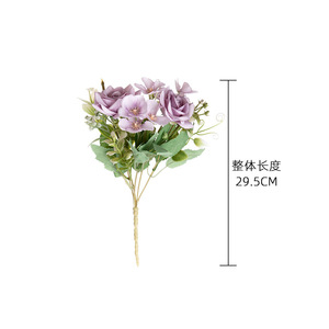 ช่อดอกกุหลาบประดิษฐ์ CallaFloral สีชมพูอ่อน สำหรับตกแต่งภายใน รุ่น MW95002 - Product Image 4