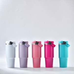 Gobelet isotherme de voyage 30oz mat pour sublimation, avec poignée et couvercles, bouteille d'eau avec poignée et paille, entrepôt USA - Product Image 5