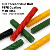 PTFE Coated Full Thread Stud Bolt M10-M56 10.9/12.9 Grade Alloy Steel GB/T9125 Flange Bolt Coarse&Fine Thread High Strength Rod