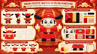 Figurine en peluche personnalisée de personnage festif porte-bonheur en pose pouce levé, poupée mascotte OEM/ODM pour cadeaux