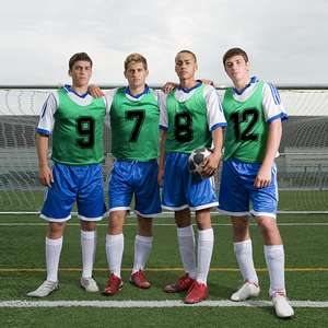 Màu xanh đậm 100% polyester đào tạo yếm và scrimmage vest tùy chỉnh số lượng và logo cho các trường học đội Câu lạc bộ - Product Image 6