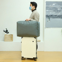 Sacs de rangement pliables en lin grande capacité, anti-poussière, pour organiser les vêtements, les couettes, les déménagements, les bagages