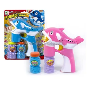Jiyong bubble gun with LED light,Environmental bubble water children plastic toys,mini Dolphins electric bubble toys