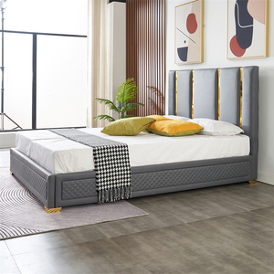 <span class=keywords><strong>Letto</strong></span> di Lusso Europeo Morbido Queen/King Size con Struttura Imbottita in Tessuto, Contenitore e Regolabile, Comodo e Durevole, Arredamento per <span class=keywords><strong>Camera</strong></span> da <span class=keywords><strong>Letto</strong></span> - Product Image 6