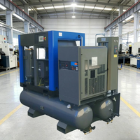 Compresseur d'air à vis rotatif 7,5 kW 380 V 60 Hz monophasé 5 CV avec sécheur d'air à onduleur lubrifié