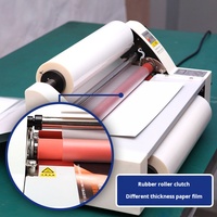 Machine à plastifier électrique V480 à commande électronique de taille A4 à double usage pour stratification à chaud et à froid pour papier