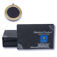 Pendentif rond à énergie ionique, bijoux en pierre naturelle, accessoire, logo personnalisé, pendentifs bio quantiques en pierre de lave nano scalaire