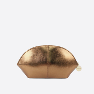 Luxury Rose Gold Foil Cosmetic Pouch with Gold-Tone Zipper for Travel Storage and Daily <b>Make</b> <b>up</b> Beauty Storage - Product Image 3