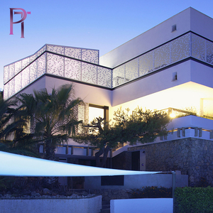 Evler için 6x8 küçük bahçeler 3d beyaz malzeme açık yüksek kaliteli alüminyum post alüminyum çit kafes amp kapıları eskrim - Product Image 2