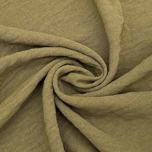 Tela de crepé y crepé para vestido, tejido de poliéster arrugado, Color sólido, 180D - Product Image 4
