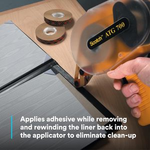 Aplicador de Adhesivo Acrílico de Doble Cara 3M ATG 700 para Rollos de 1/2 <span class=keywords><strong>y</strong></span> 3/4 Pulgadas de Ancho, Color <span class=keywords><strong>Amarillo</strong></span> - Product Image 4
