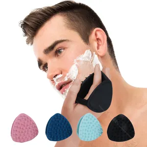 Producto para el cuidado de la barba Depurador de barba profesional Masaje del cuero cabelludo Champú Cepillo de silicona Cepillo de barba para hombres