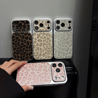 Étui de téléphone rigide de luxe à motif léopard sexy pour iPhone 15 Pro Max 17Air 16E 14 13 Pro X Xr Xs Max 7/8 Plus