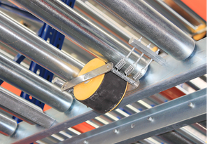 फैक्टरी स्टील गोदाम गुरुत्वाकर्षण गत्ते का डिब्बा फूस प्रवाह रोलर फिसलने रैक - Product Image 5