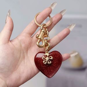 Hot Wholesale Heart Shaped Metal Crystal Key Chain Women Girl Bag <b>Charms</b> <b>Keyring</b> 3D Crystal Heart Shaped Keychain - Product Image 4