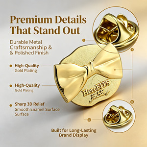 Pin <span class=keywords><strong>de</strong></span> Esmalte 3D Personalizado con Lazo, Aleación <span class=keywords><strong>de</strong></span> Zinc, Bañado en Oro, Cierre <span class=keywords><strong>de</strong></span> Mariposa, Certificado ISO, Logotipo Personalizado, MOQ Bajo, Regalo Promocional <span class=keywords><strong>de</strong></span> Marca - Product Image 3