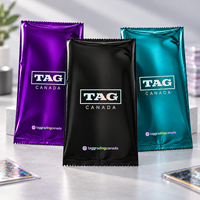 Pochette Mylar OEM pour cartes à collectionner, emballage thermoscellable en feuille PET laminée, sac d'emballage personnalisé pour cartes de jeu