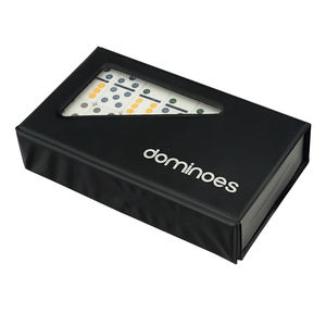 Caja de PVC de lujo doble 9 juego de dominó personalizado colorido niños rompecabezas juego <span class=keywords><strong>solitario</strong></span> bloques de dominó con bajo MOQ - Product Image 3