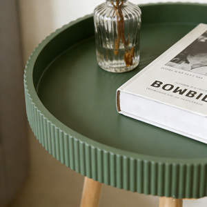 Customized Color Furniture <strong>Table</strong> Small Round SideTable with Solid Wood Three <strong>Legs</strong> <strong>Coffee</strong> <strong>Table</strong> <strong>for</strong> Bedroom, Living Room - Product Image 3