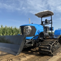 Nuevo Color azul 120 caballos de fuerza Tractor sobre orugas engranaje caja de cambios parasol más ancho 50CM pistas ensanchamiento elevación chasis estabilidad