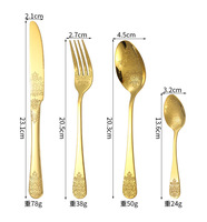 Vente en gros, logo personnalisé, 24 pièces, fourchettes, couteaux et cuillères de style occidental haut de gamme, ensemble de couverts en acier inoxydable 410 avec boîte cadeau en ABS