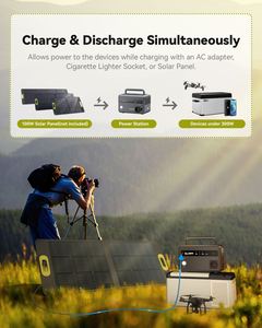 300W Best Portable Power Station Solar Energy <b>Storage</b> Power Station Portable <b>Camping</b> - Product Image 5