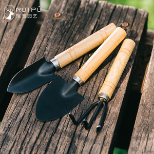 RUIPU Mini 3-Piece <b>Garden</b> <b>Tool</b> <b>Set</b> Wooden Handle Iron Head For Planting Flowers Succulents Home Use - Product Image 1