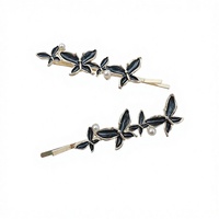 Nouvelle Pince à Cheveux Exquise Papillon Effet Goutte d'Huile, Clip Unique, Épingle Latérale Haute Qualité pour Cheveux Démêlés et Franges Féminines