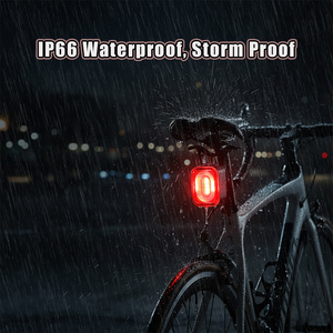 Feu arrière de vélo à capteur RC8889, LED COB haute luminosité avec détection de vibrations, feu stop automatique USB-C, étanche, pièces de vélo, lampe arrière - Product Image 4