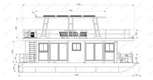 Casa flotante de aluminio de lujo con cocina de 2 dormitorios y terraza en la azotea para negocios de alquiler vacacional - Product Image 2