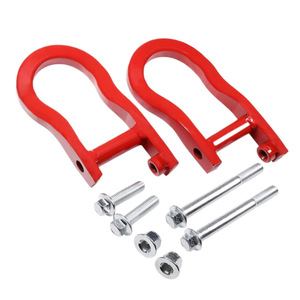 Kit de gancho de remolque para Chevrolet GMC, acero, rojo, 2 orificios, incluye accesorios de montaje - Product Image 1