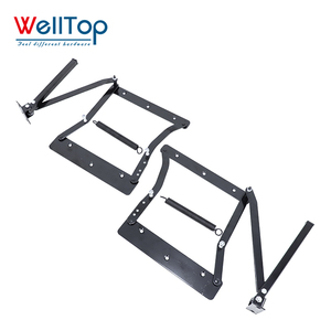 Welltop tùy chỉnh đồ nội thất phần cứng màu đen có thể điều chỉnh giường cơ chế có thể điều chỉnh nâng ngồi có thể ngả bản lề gấp kim loại sofa <span class=keywords><strong>Bracket</strong></span> - Product Image 2
