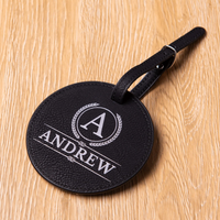 Porte-tee de golf prêt à l'emploi, en forme ronde, avec étiquette de sac, cordon en cuir réglable, pour sacs de sport, cadeau unique, accessoires de golf