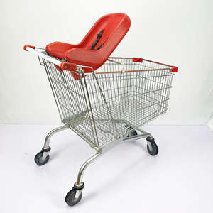 भारी शुल्क यूरोपीय शैली 240l बाजार सुपरमार्केट शॉपिंग ट्रॉली के साथ बेबी लाउंज चेयर के साथ - Product Image 1