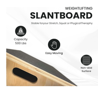 Planche inclinée en bois à 25 degrés pour squats, étirements des mollets, amélioration de la santé des genoux, physiothérapie et réadaptation