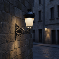 Farol Wall Palacio FAROL FERNANDINO LED CLÁSICO Y ELEGANTE, Farola Urbana LED para Jardín, Uso en Exteriores, IP66, Construcción de Aluminio, 30W-150W