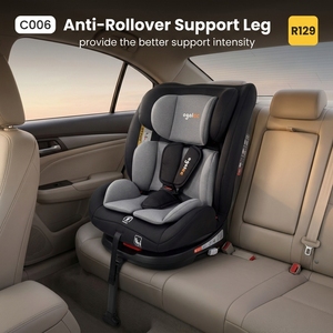 Asiento Elevador para Automóvil Ogolee OG701A ECE R129 I-Size, ISOFIX, Respaldo Alto Ajustable de 40-150 cm, Capacidad de 36 kg, 0-12 Años, <span class=keywords><strong>Grupo</strong></span> 0+123 - Product Image 4