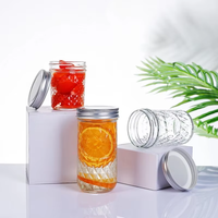 Groothandel Hoge Witte Glazen Keuken Weckpot Voedselbewaarfles 480ml 16oz 3oz voor Inblikken & Drinken Cadeaus