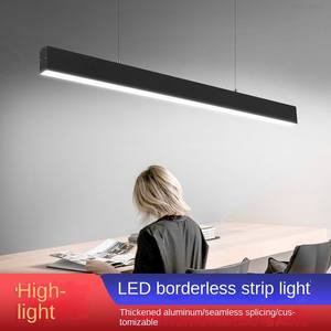 LED Hanging Lamp Dimmable Seamless Connection Linear <b>Chandelier</b> for Residential Use <b>Black</b> IP20 2-Year Warranty - Product Image 4