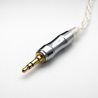 Câble audio démontable audiophile 5N OCC argenté 4 brins 2PIN 0,78 mm 3,5 TRS 1,2 m personnalisé