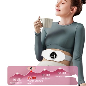 New Cross-border Abdominal Massage <b>Belt</b> Household Electric Plug-In Musical Function Abdominal Waist Hot Compress <b>Red</b> Light - Product Image 2