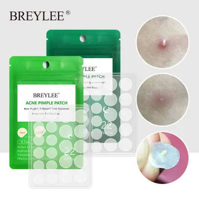 BREYLEE-Patch invisible pour enlever l'acné, absorbant efficacement les sécrétions d'acné, cicatrisation rapide, 22 pièces/feuille