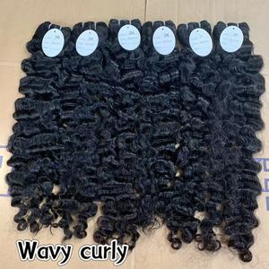 Bán Buôn Miến Điện 100% Xoăn Bó Tóc Con Người Nguyên Liệu Việt Nam Lớp Biểu Bì Phù Hợp Tóc Thô Bó Tóc Xoăn Cho Phụ Nữ Da Đen - Product Image 4