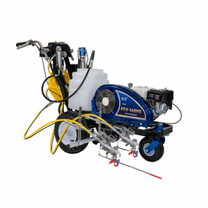Machine de marquage routier PT460HS, machine de traçage de lignes hydraulique sans air avec moteur 6,5 CV, largeur de pulvérisation de 5 à 50 cm - Product Image 1