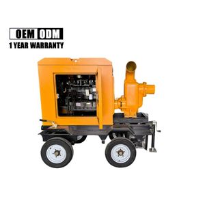 Camion pompe diesel mobile centrifuge à haut débit pour le contrôle des inondations, auto-amorçant haute pression pour le drainage des eaux usées industrielles - Product Image 1