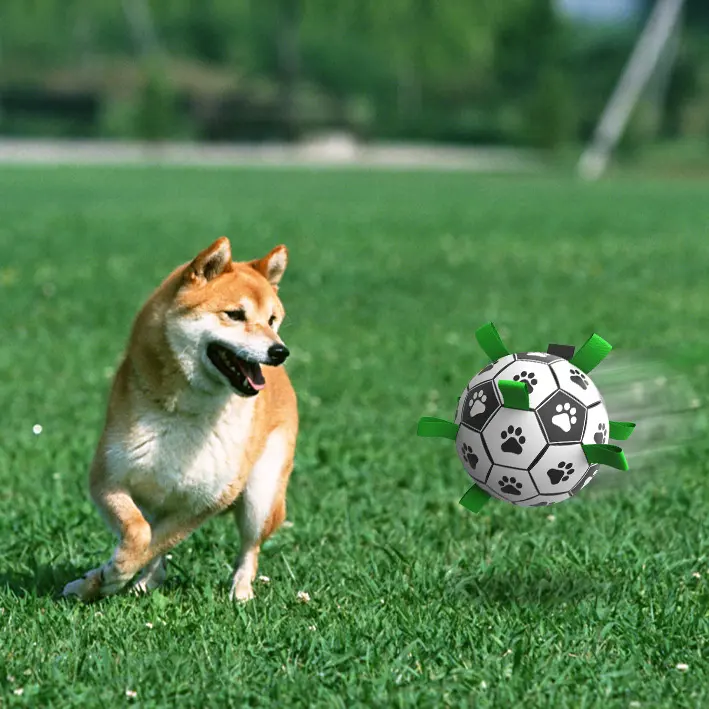 Interaktif büyük köpekler futbol kapmak sekmeler ile oyuncak Pet futbol köpek oyuncaklar açık eğitim futbol Pet Bite çiğnemek topları