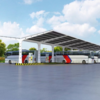 Structure de stationnement PV étanche en gros Abris de voiture solaires Système de montage solaire en acier inoxydable en acier au carbone