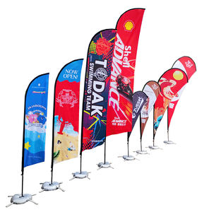 Design gratuit Drapeaux volants promotionnels à plumes Bannières Publicité personnalisée gratuite Drapeaux de plage étanches - Product Image 2