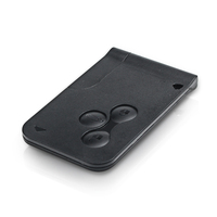 Clé à distance 433Mhz ID46 PCF7947 puce 3 boutons pour Megane Scenic 2003-2008 carte à puce d'urgence en plastique noir